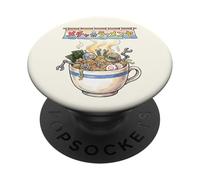 Japanese Retro 90s Mecha Warrior Meka Roboto Ukiyo-E Ramen PopSockets PopGrip Adhesivo