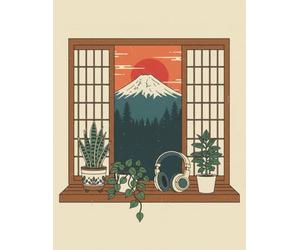 Japanese Retro Style Notebook: for plant lovers