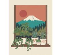 Japanese Retro Style Notebook Journal: for plant lovers. Back to school, office & work.