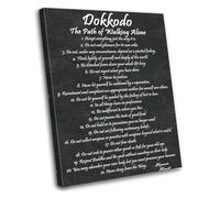 Japanese Samurai Miyamoto Musashi Dokkodo 21 Principles Wall Art Poster The Path of Walking Alone for Bedroom Bathroom Decor(Framed,16x24inch(40x60cm))