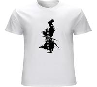 Japanese Samurai Miyamoto Musashi Japan Kanji Writing Manga Art Mens Graphic T Shirt White S