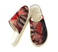 Japanese Samurai - Pantuflas de espuma viscoelástica para mujer, diseño de bandera japonesa, multicolor, 42.5/43 EU