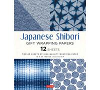 Japanese Shibori Gift Wrapping Papers - 12 Sheets: 18 x 24 inch (45 x 61 cm) Wrapping Paper