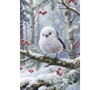 Japanese Shima Enaga Adorable Snow Fairy Bird Journal: a DOT GRID notebook for self-expression