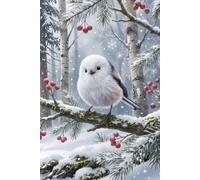 Japanese Shima Enaga Adorable Snow Fairy Bird Journal: a LINED notebook for self-expression