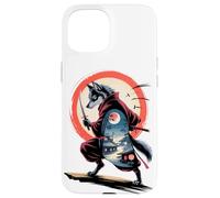 Japanese Style Art Lobo Samurái Lobos Carcasa para iPhone 15