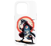 Japanese Style Art Lobo Samurái Lobos Carcasa para iPhone 15 Pro