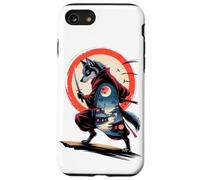 Japanese Style Art Lobo Samurái Lobos Carcasa para iPhone SE (2020) / 7 / 8