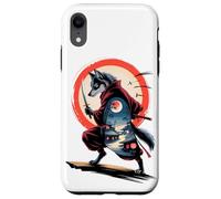 Japanese Style Art Lobo Samurái Lobos Carcasa para iPhone XR
