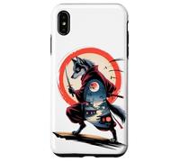 Japanese Style Art Lobo Samurái Lobos Carcasa para iPhone XS Max
