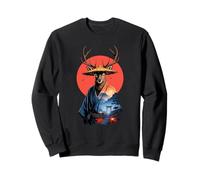Japanese Style Art Ronin Alce Ciervo Venado Reno Sudadera