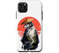 Japanese Style Art Ronin Lobo Samurái Lobos Carcasa para iPhone 11 Pro Max