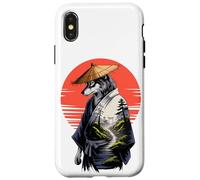 Japanese Style Art Ronin Lobo Samurái Lobos Carcasa para iPhone X/XS