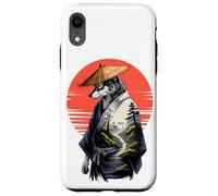Japanese Style Art Ronin Lobo Samurái Lobos Carcasa para iPhone XR