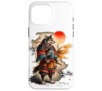 Japanese Style Art Samurái Guerrero Lobo Lobos Carcasa para iPhone 16 Pro Max