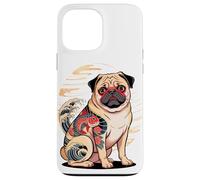 Japanese Style Pug Tattooed Chinese Pugs Tattoo Carcasa para iPhone 13 Pro Max