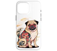 Japanese Style Pug Tattooed Chinese Pugs Tattoo Carcasa para iPhone 16 Pro Max