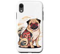 Japanese Style Pug Tattooed Chinese Pugs Tattoo Carcasa para iPhone XR