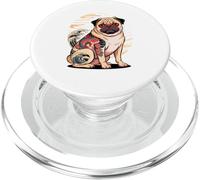 Japanese Style Pug Tattooed Chinese Pugs Tattoo PopSockets PopGrip para MagSafe