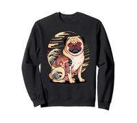 Japanese Style Pug Tattooed Chinese Pugs Tattoo Sudadera