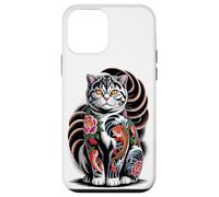 Japanese Style Scottish Fold Tattooed Coupari Tattoo Carcasa para iPhone 12 mini
