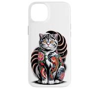 Japanese Style Scottish Fold Tattooed Coupari Tattoo Carcasa para iPhone 14 Plus