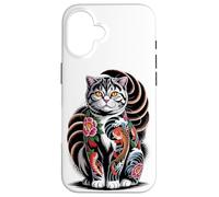 Japanese Style Scottish Fold Tattooed Coupari Tattoo Carcasa para iPhone 16