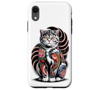 Japanese Style Scottish Fold Tattooed Coupari Tattoo Carcasa para iPhone XR