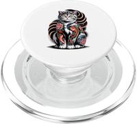 Japanese Style Scottish Fold Tattooed Coupari Tattoo PopSockets PopGrip para MagSafe