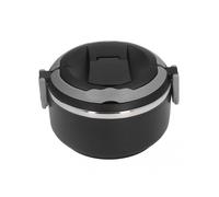 Japanese Style Stainless Steel Bento Box 304 Liner Portable Thermal Lunch Box Single Layer Black for School Office