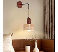 Japanese Style Stone Wall Lamp, Adjustable Height Bedside Wall Lamp,E26 Travertine Wall,Wall Mounted Lampfor Bedroom Living Room Hallway Corridor Stairs(A)