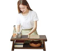 Japanese Style Tatami Bay Window Meditation Table Foldable Zen Tea Low Table Double Storage Coffee Table Retro Coffee Table (Size : 60x30x20cm)