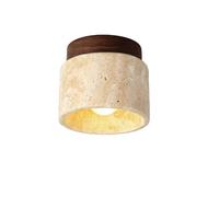 Japanese Style Wabi-Sabi Wooden Ceiling Lamp E27 Three Color Dimming for Kitchen Hallway Living Room B