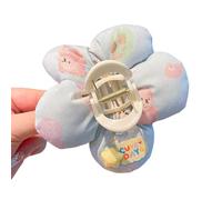 Japanese Styles - Pinza para el pelo acolchada con flores para mujeres y niñas, accesorios de tela de sujeción fuerte, clip de abrazadera fina para mujer