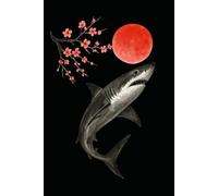 Japanese sumi-e Style dot grid Shark Cover: Cute Japanese Animal Series Dot Grid Notebook • 6x9