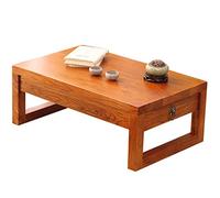 Japanese Tatami Table with Drawers Zen Tea Table Retro Meditation Low Table Bay Window Coffee Table (Size : 70x45x30cm)