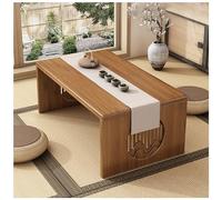 Japanese Tea Table Bamboo Table For Bed Tray with Foldable Laptop Tatami Table, Multifunctional Low Table For Living Room, Dining Room, Tea (Color : Brown, Size : 60x37x30cm)