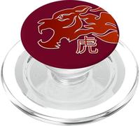Japanese Tiger Red Flame Design For Men Year of The Tiger PopSockets PopGrip para MagSafe