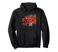 Japanese Tiger Red Flame Design For Men Year of The Tiger Sudadera con Capucha