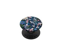 Japanese Transgender Koi Fish Stained Art Trans Lotus Pond PopSockets PopGrip Adhesivo