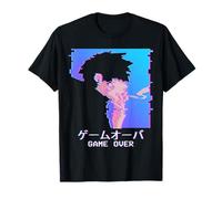 Japanese Vaporwave Aesthetic Sad Anime Boy Game Over Lofi Camiseta