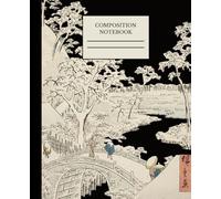Japanese Vintage Landscape Composition Notebook - College Ruled, 7.5 x 9.25 in, Soft Matte Cover, 120 Pages, Aesthetic Asian Art Journal for School, Writing & Notes