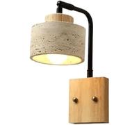 Japanese WABI-sabi Natural Stone Wall Lamps Creative Adjustable Direction Wall Sconces Light Source Solid Wood Wall Light for Hotel Entrance Bar Stairs Clothing Study(Style(Styl