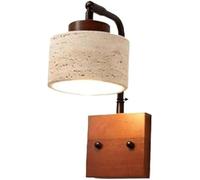Japanese WABI-sabi Natural Stone Wall Lamps Creative Adjustable Direction Wall Sconces Light Source Solid Wood Wall Light for Hotel Entrance Bar Stairs Clothing Study(Style(Styl