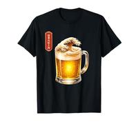 Japanese Wave Style Beer Vintage Art Aesthetic Design Camiseta