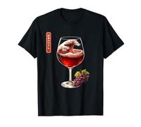Japanese Wave Vintage Wine Art Retro Culture Illustration Camiseta