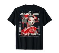 Japanese Y3K Geisha Japans Icon Over Time Backprint Camiseta