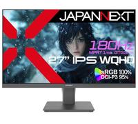 JAPANNEXT 27 pulgadas IPS Panel Gaming Monitor JN-27i180Q con soporte 180Hz, resolución WQHD (2560x1440), HDMI DP, sRGB:100%, DCI-P3:95%, equivalente HDR400, PS5:120Hz (WQHD