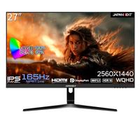 JapanNext 27 Pulgadas WQHD (2560 x 1440) Resolution with IPS Panel, 165 Hz Compatible Gaming Monitor, JN-27IPSG165WQHDR, HDMI, DP, PS5, HDR