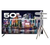 JapanNext Bundle : Monitor PC Gran Formato 50" IPS 4K UHD (3840x2160) (+) Soporte Trípode de Madera para TV y Monitor 32-65 Pulgadas